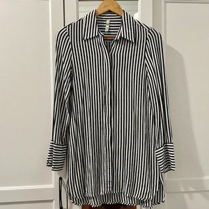 NWOT Zara Striped Button Down Top